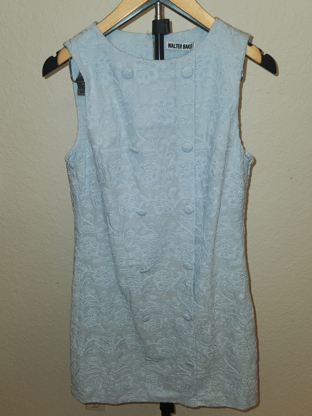 Walter Baker Light Blue Lace Sheath Dress